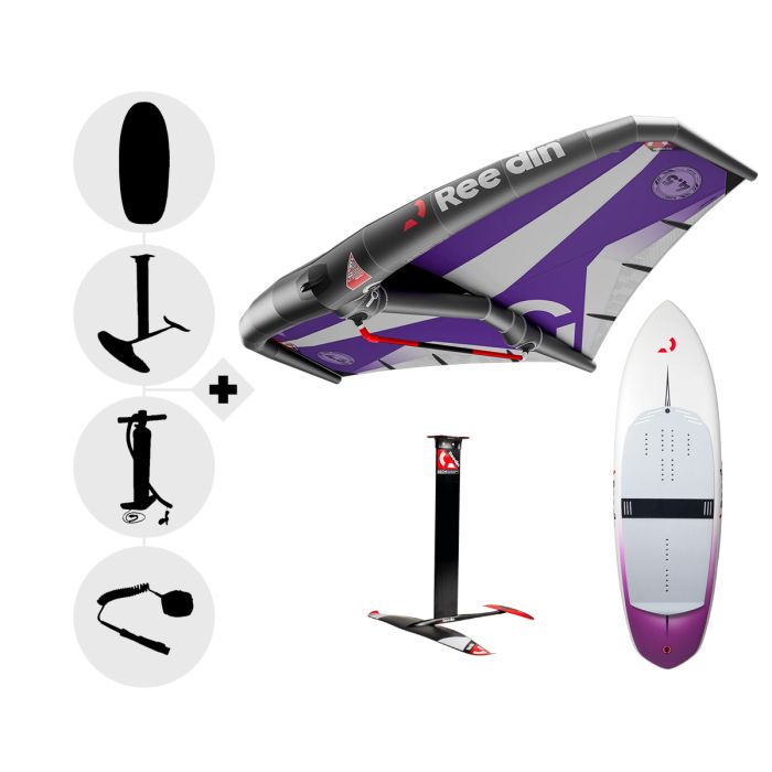 Pack complet Reedin Purenatural 2026 aile de Wingfoil performante et accessible +planche + foil Pack complet Reedin Purenatural 2026 aile de Wingfoil performante et accessible +planche + foil