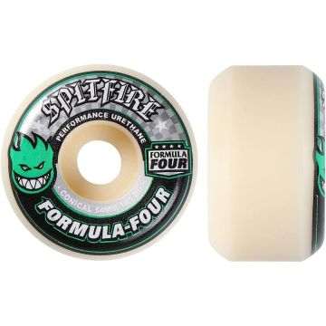 Spitfire Roues 54MM Formula Four 101D Conical Green Print (jeu de 4)