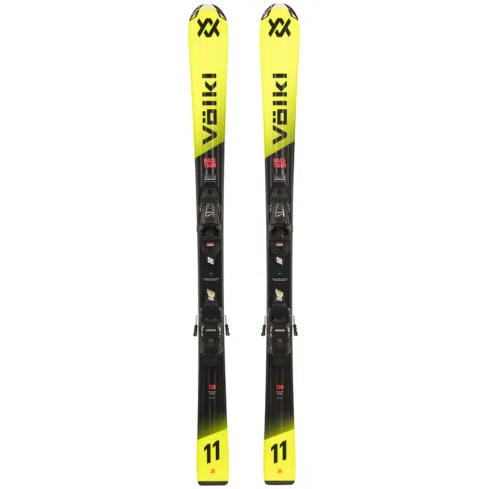 Volkl Racetiger JR Yellow + Fixations 7.0 Vmotion 2027 Volkl Racetiger JR Yellow + Fixations 7.0 Vmotion 2027