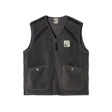 JONSEN ISLAND Sherpa Gilet Bianca Carbon