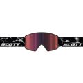 Scott Goggle React Granite Black/White AMP Rouge Chrome S3 Masque de ski