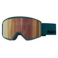 Scott Trace Pro AMP Light Sensitive Bleu Pétrole Cannelle Chrome S1-3 Masque de ski
