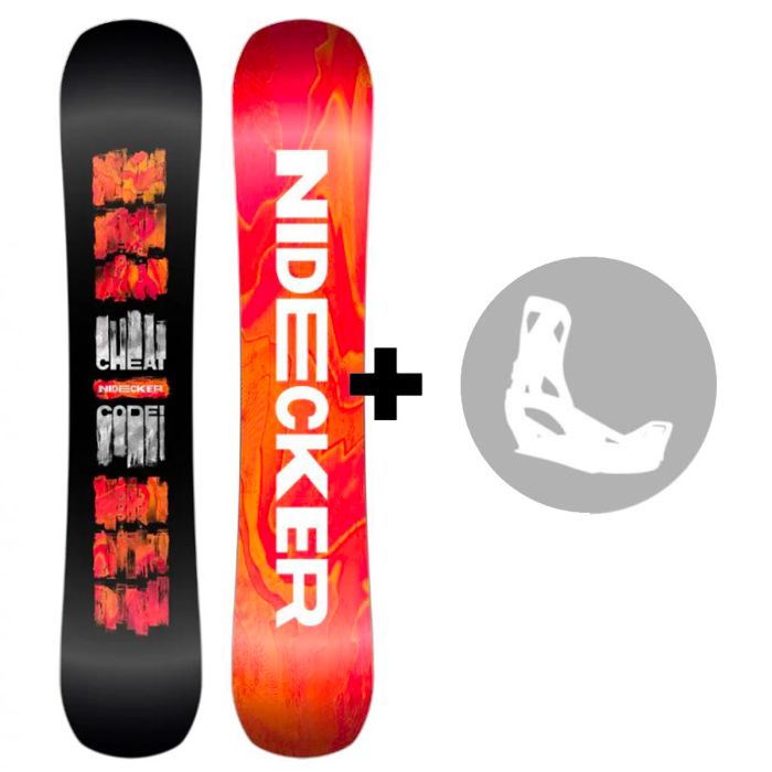 Pack Snowboard Nidecker Cheat Code 2027 + Fixations au choix