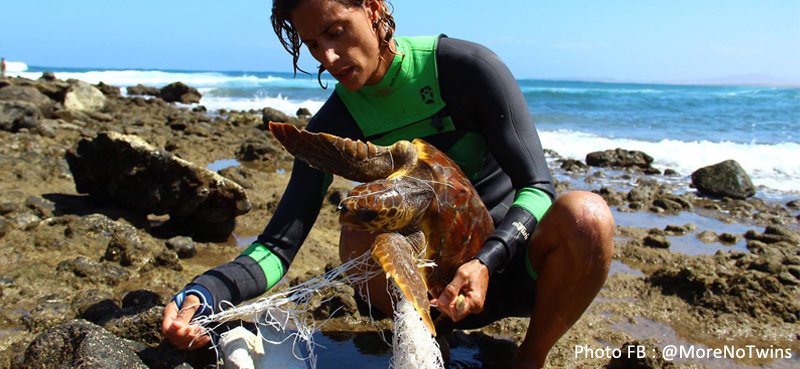 Tortue piégée MoreNoTwins Facebook